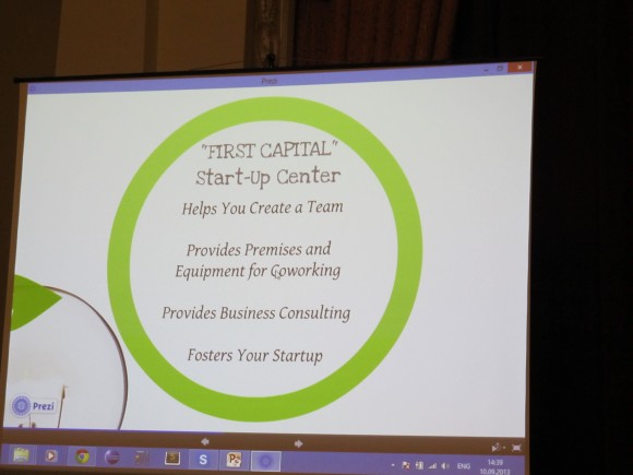 Presentation of the TEMPUS SUCSID project and a Start-Up Center «First Capital» at a festival “Leap to Future” (2)