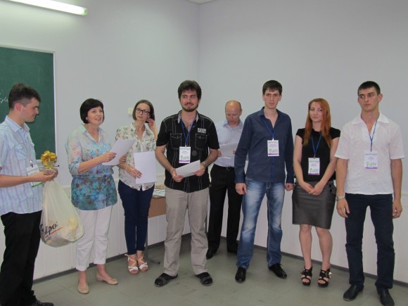 Awarding ceremony. Certificates of participation in the forum gets the team of the project “Perinatalis”