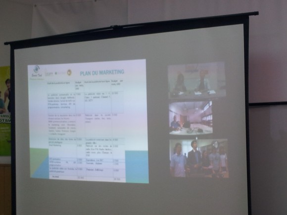 Videoconference with professors from leading universities in France Montpellier 2 (Veronique Bessiere, Sophie Moser) and Lyon 2 (Jean-Hugues Chauchat)