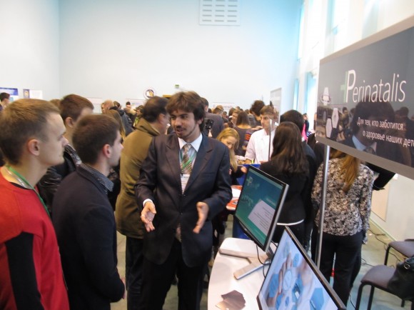 Exhibition stand of KhNUE students’ project “Perinatalis”